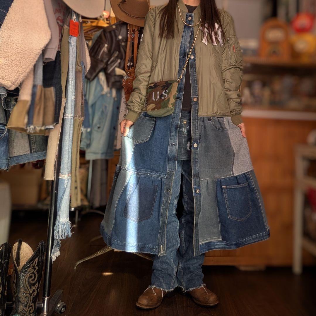 古着リメイクコートNO.72S