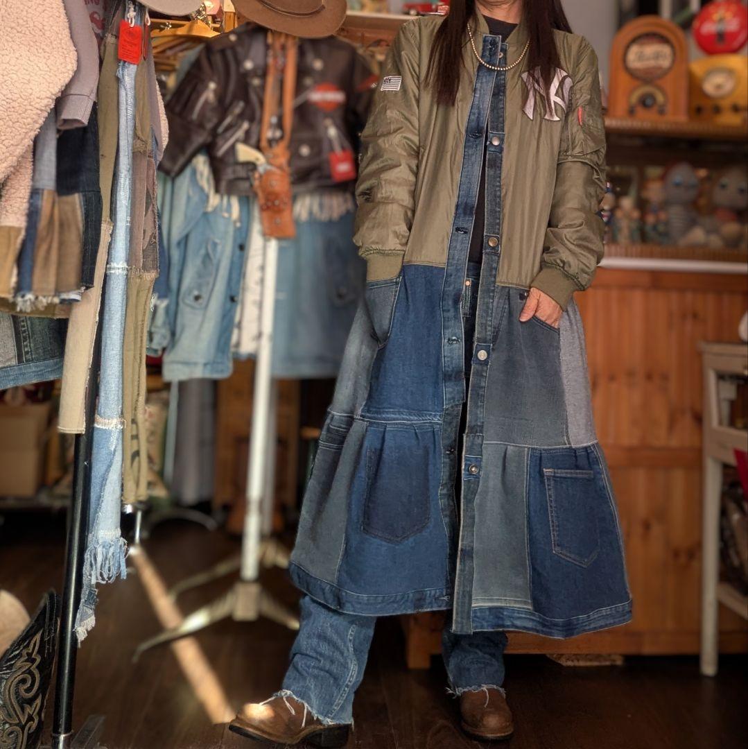 古着リメイクコートNO.72S