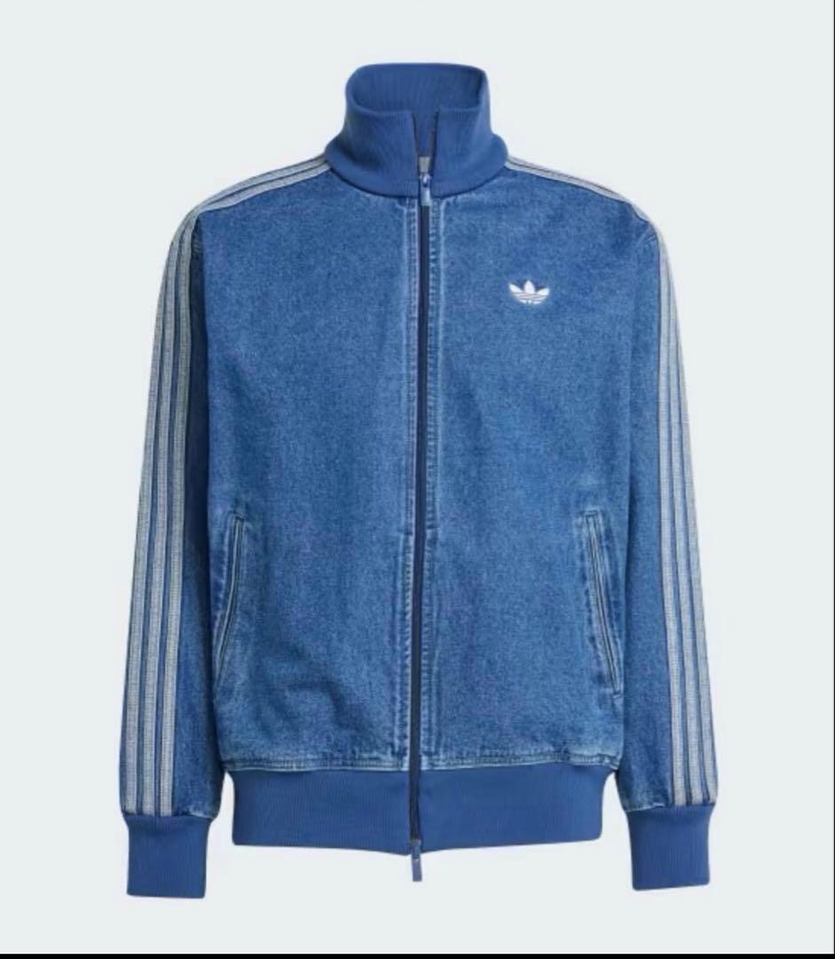 adidas ファイヤーバードトラックジャケット　デニム　ブルー