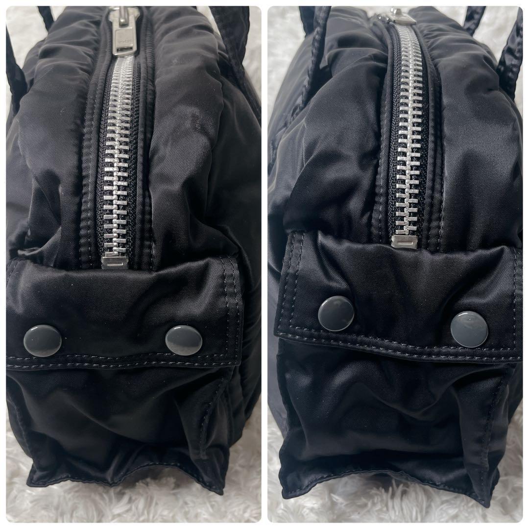 美品 ポーター タンカー ボストンバッグ ブラック 肩がけ ダッフル 大容量