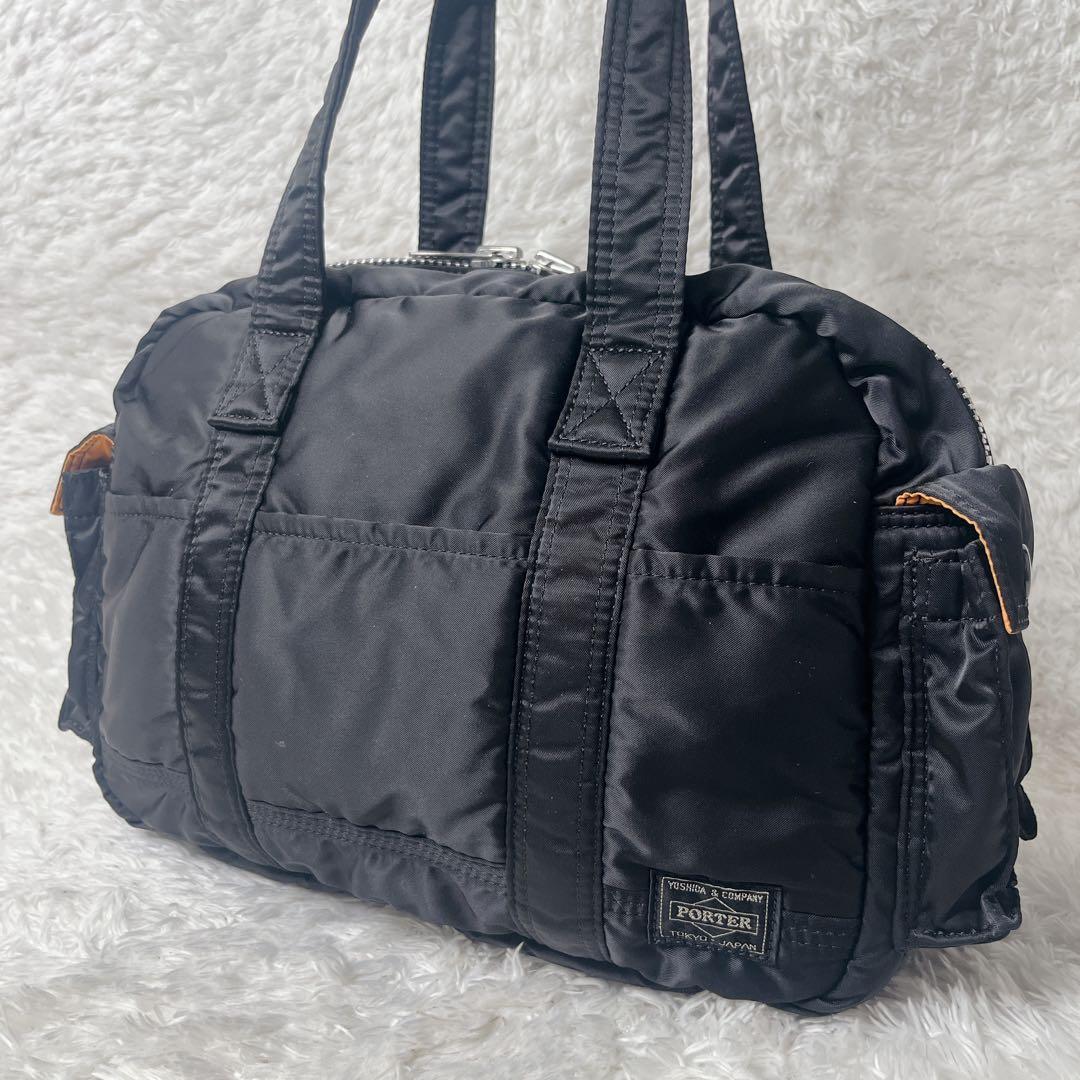 美品 ポーター タンカー ボストンバッグ ブラック 肩がけ ダッフル 大容量