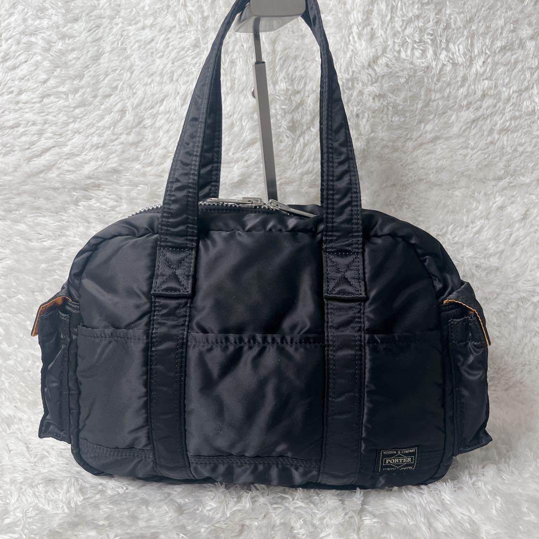 美品 ポーター タンカー ボストンバッグ ブラック 肩がけ ダッフル 大容量