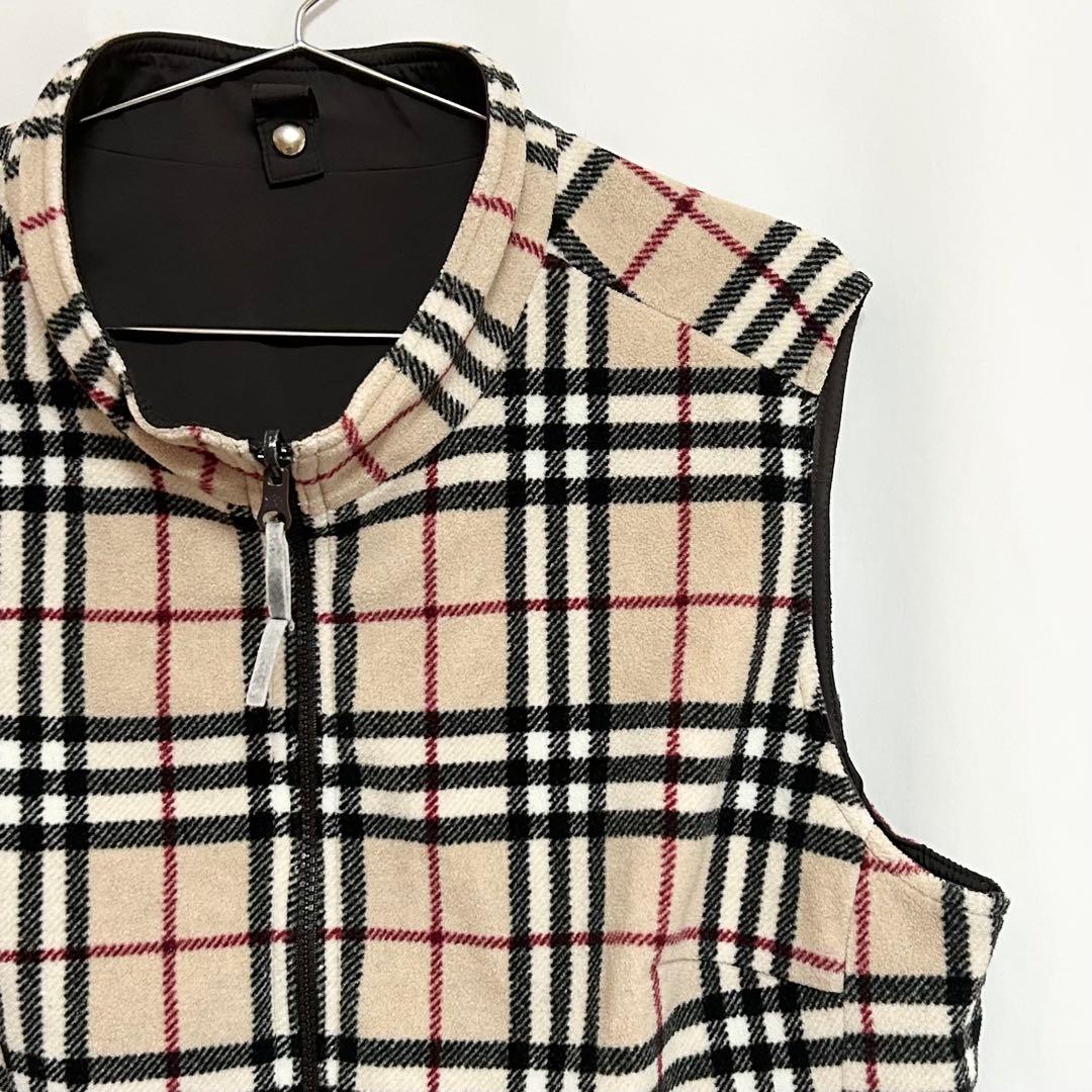 0441 BURBERRY LONDON リバーシブルフリースジャケットベスト