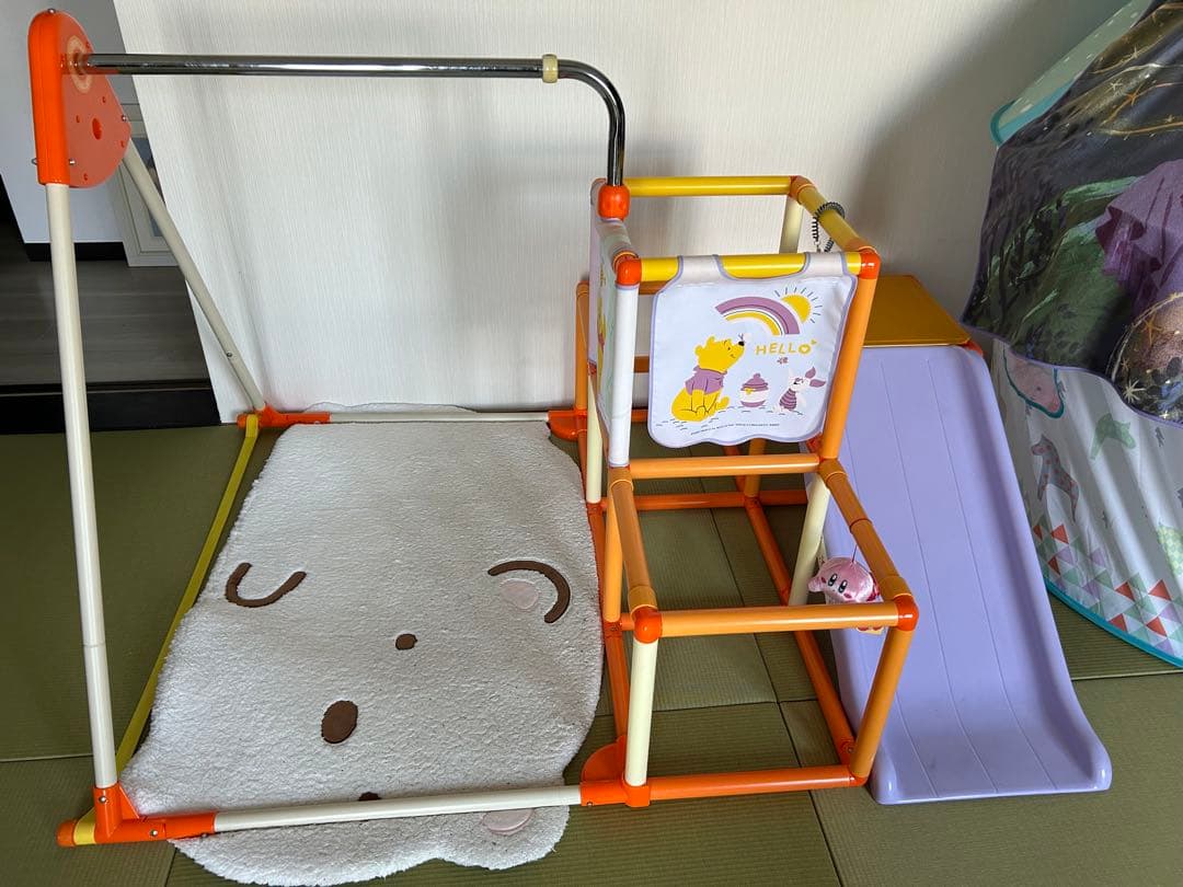 くまのプーさん おりたたみキッズパークEX ジャングルジム　ブランコ