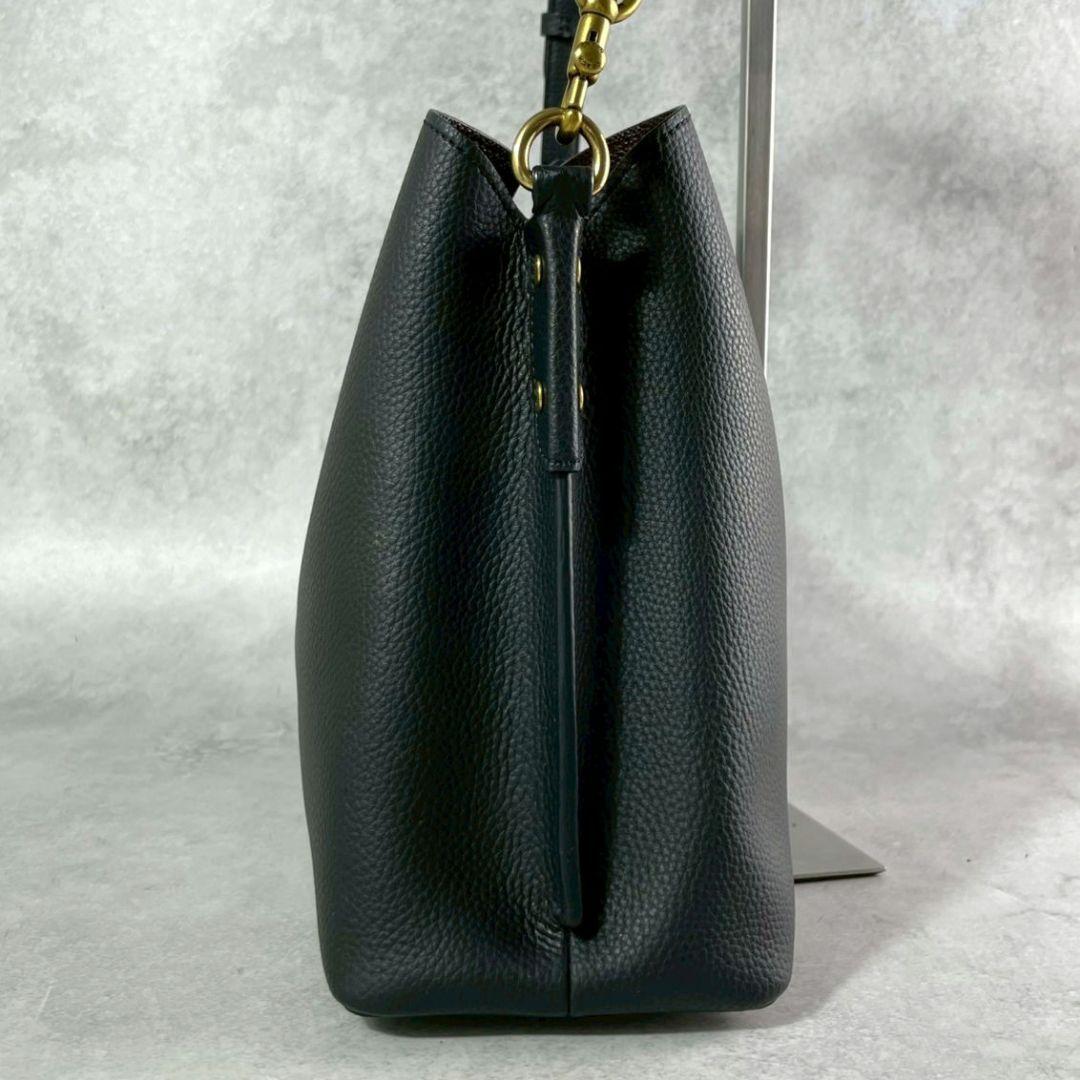 極美品 コーチ ウィロウ 2way ショルダーバッグ ビジネスバッグ レザー 黒