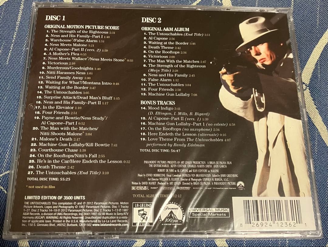 エンニオ・モリコーネ　アンタッチャブル　完全盤　サウンドトラック