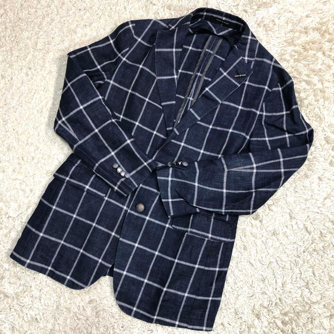 【美品】タリアトーレ テーラードジャケット 1SMC22B-- チェック M相当