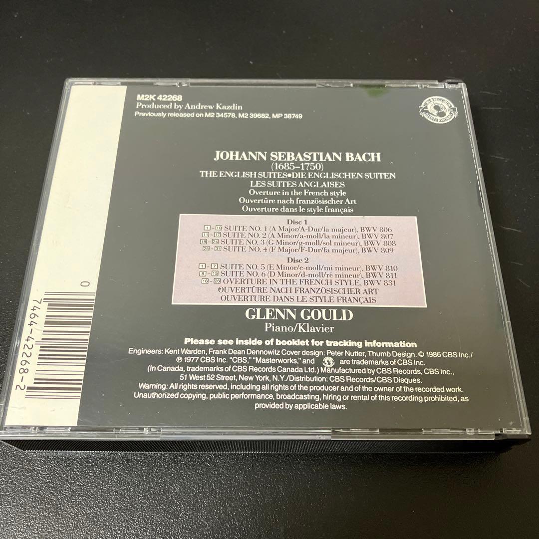 【売約済】グールド／バッハ:イギリス組曲(全6曲) 2CD