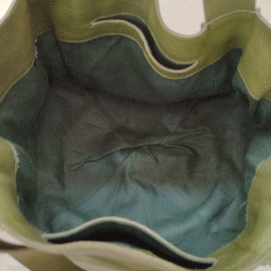 腸*イ様 ヨーガンレール　レザー　トートバッグ　ショルダーバッグ　大容量