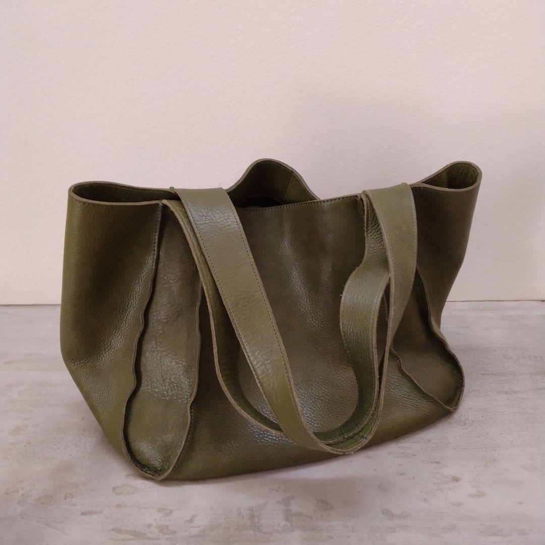 腸*イ様 ヨーガンレール　レザー　トートバッグ　ショルダーバッグ　大容量