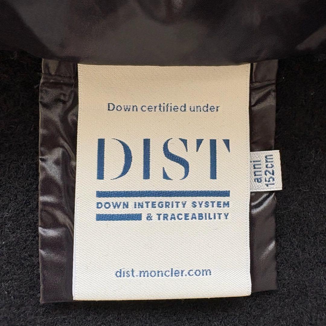 MONCLER ダウンフード付ポンチョケープ 黒 12A ウール混 M相当