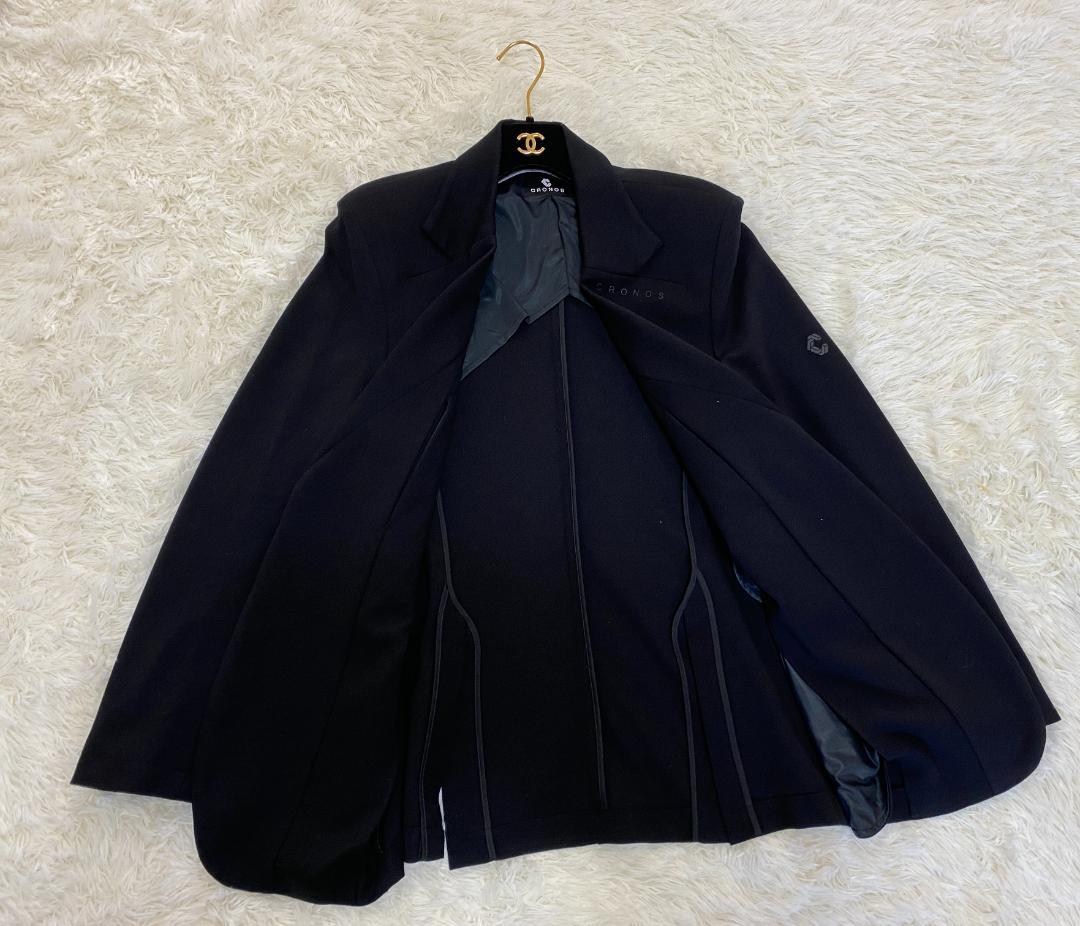 【美品】CRONOS クロノス メンズ スーツ ブラック 黒 Sサイズ