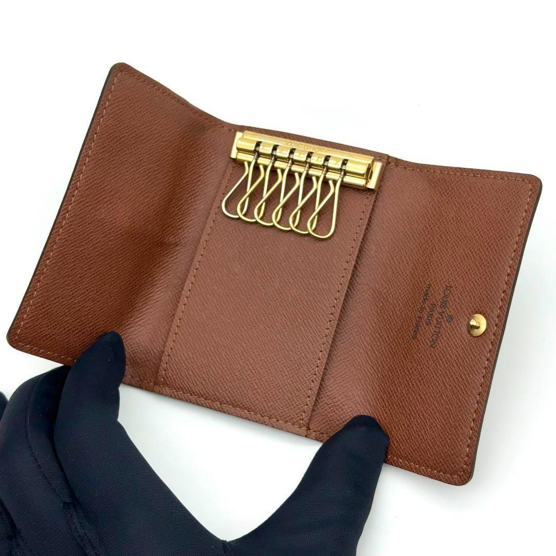 【最高級美品・箱付き】ルイヴィトン モノグラム キーケース ミュルティクレ6 茶