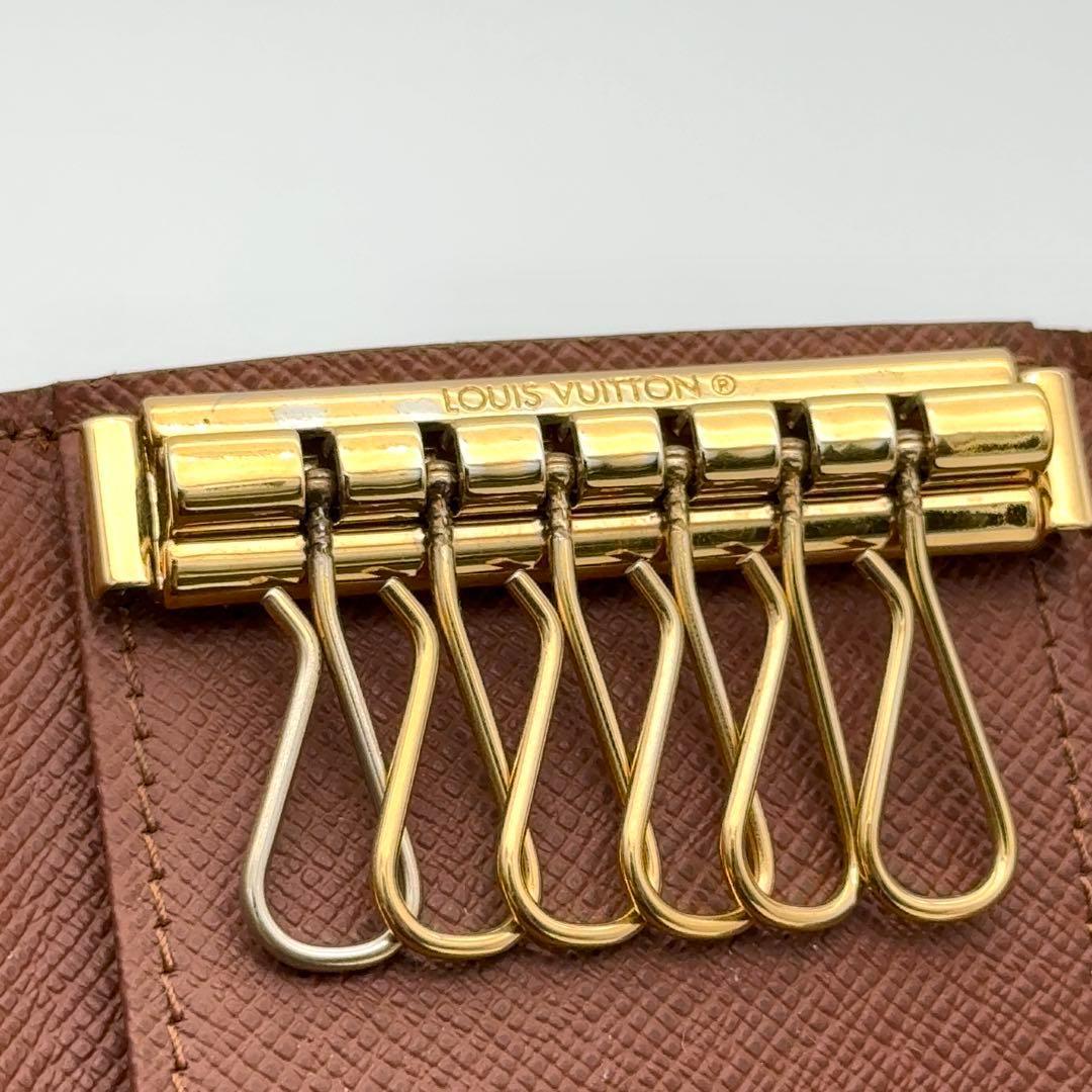 【最高級美品・箱付き】ルイヴィトン モノグラム キーケース ミュルティクレ6 茶