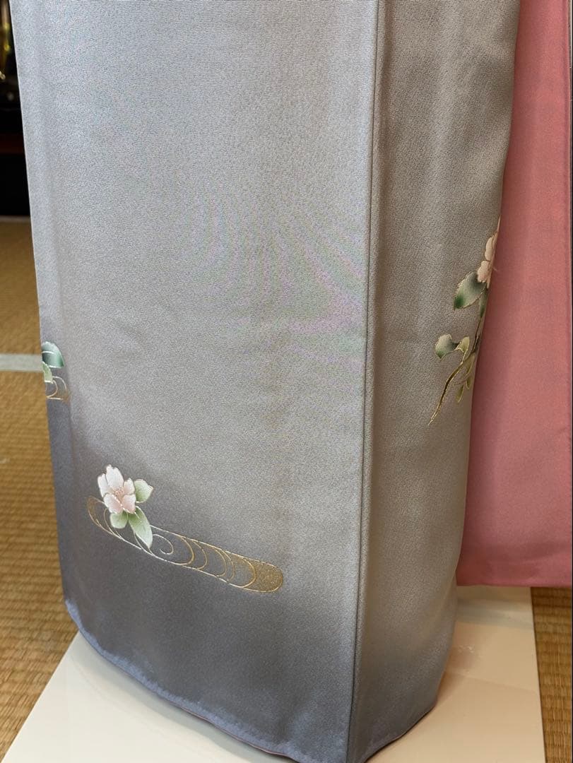 正絹訪問着4点フルセット 訪問着　袋帯　帯締め　帯揚げ
