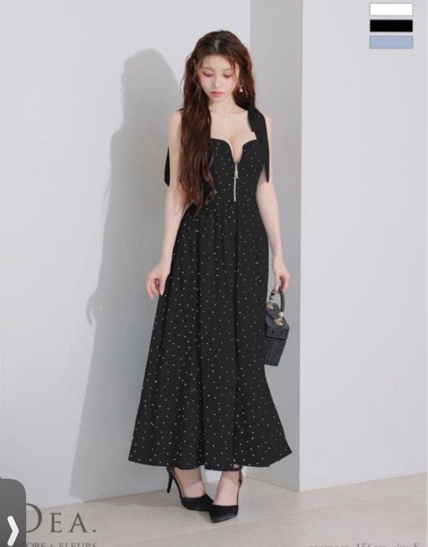 ローブドフルール　ドット柄ドレス