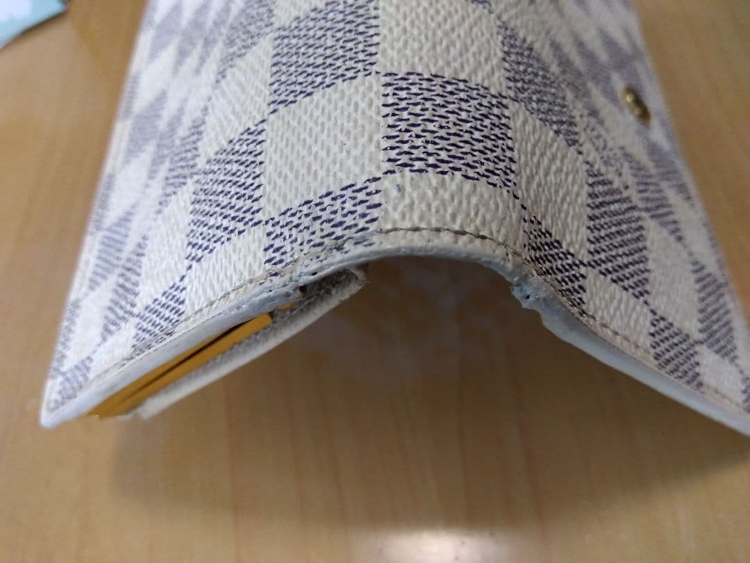 LOUIS VUITTON ダミエ 折り財布 アズール がま口