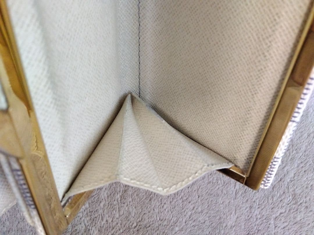 LOUIS VUITTON ダミエ 折り財布 アズール がま口