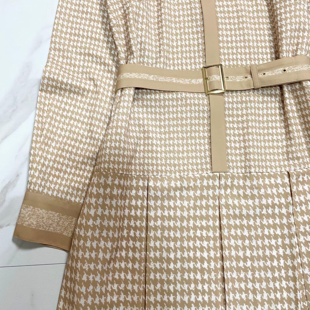 未使用級✨グレースコンチネンタル ハウンドトゥースプリントワンピース 近年