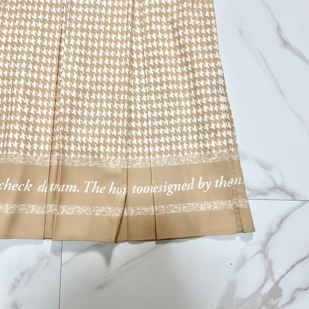 未使用級✨グレースコンチネンタル ハウンドトゥースプリントワンピース 近年