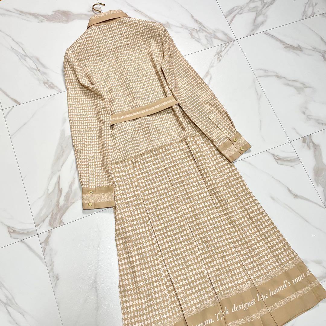 未使用級✨グレースコンチネンタル ハウンドトゥースプリントワンピース 近年