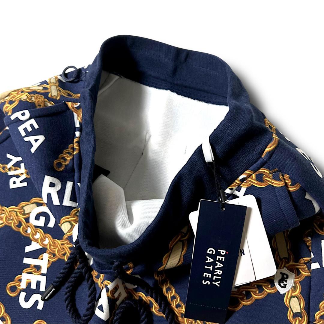 0 パーリーゲイツ チェーンロゴ柄 ツイルダンボール セットアップ