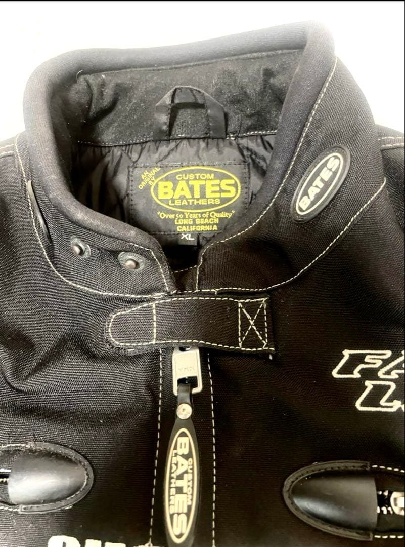 BATES ベイツ　カスタムライダースジャケット　XL 黒/白