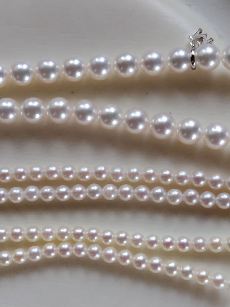 K18WG アコヤ真珠ベビーパール ネックレス