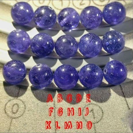 ル*ィ様 【ロイヤルオークション】ジュエリークラスタンザナイト9.6ミリビーズB