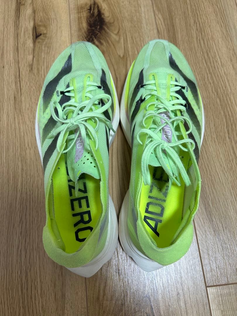 ADIZERO ランニングシューズ イエロー/グレー アディオスプロ3 28cm