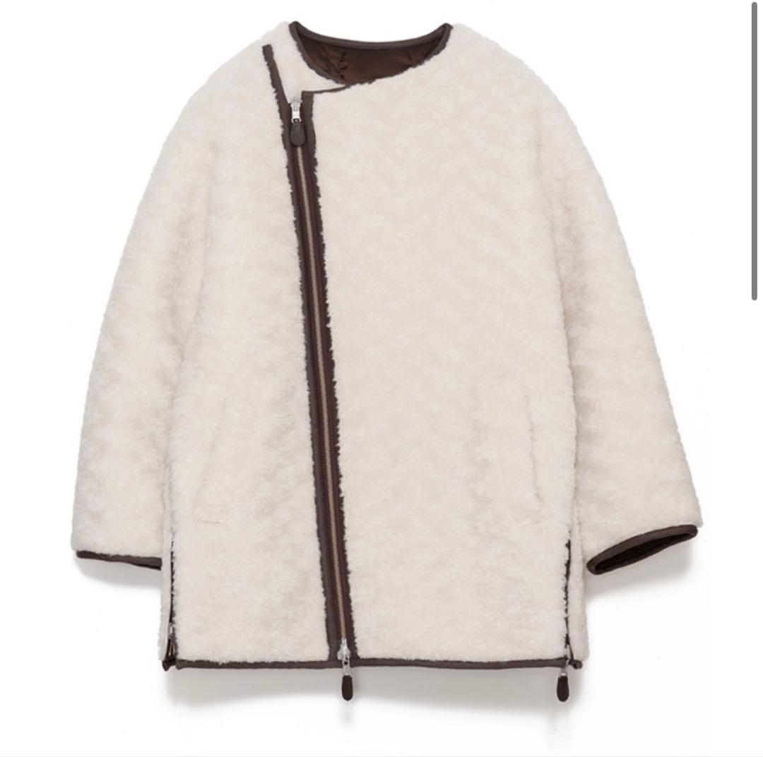 【試着のみ】CASA FLINE 再生ポリエステルリバーシブルコート