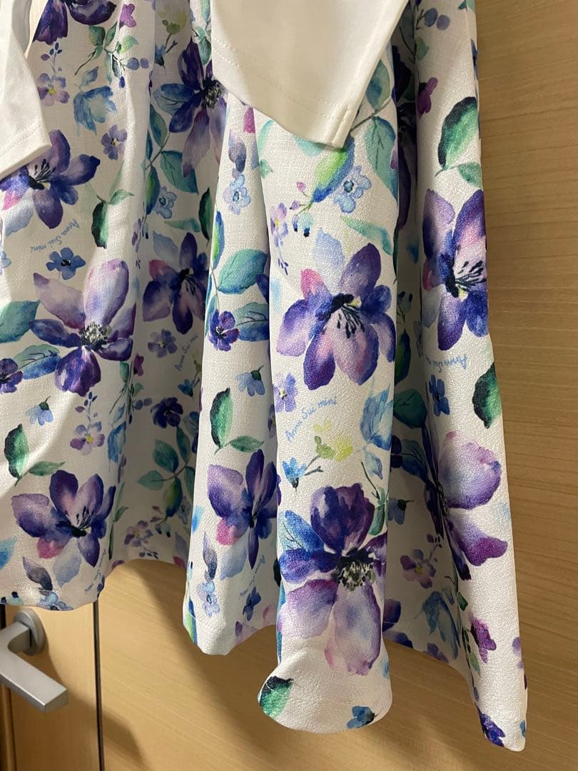 アナスイミニ　ワンピース　紫　花柄　130 入学式　フォーマル　ドレス