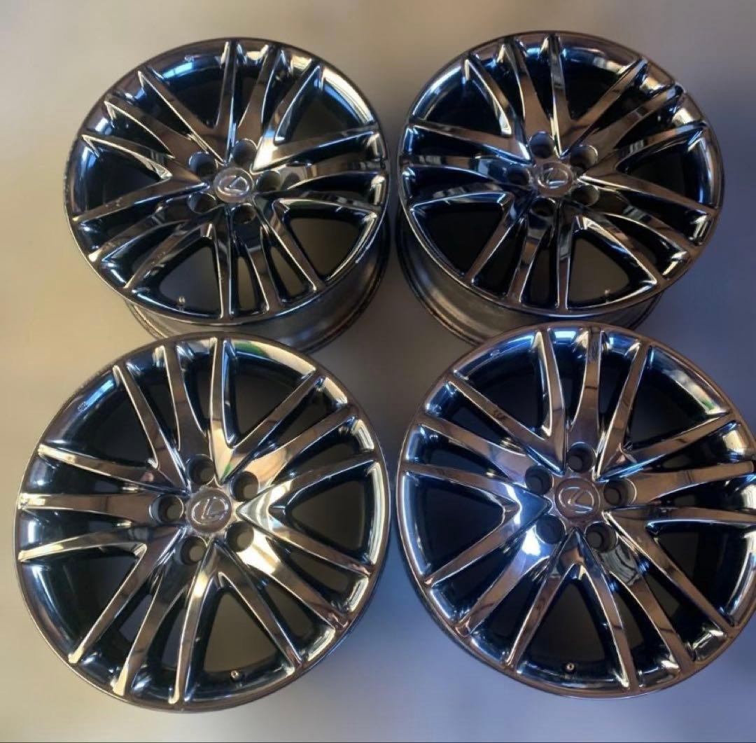 しゅん　レクサスLS ブラックスパッタリングホイール4本セット　中古品