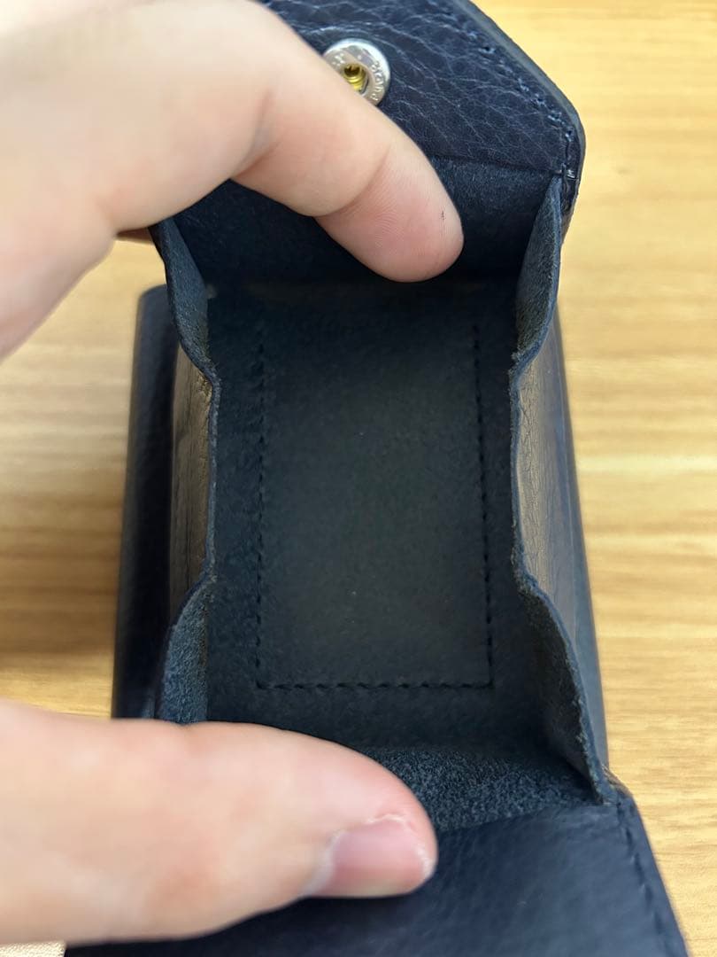 Hender scheme trifold wallet navy 極美品