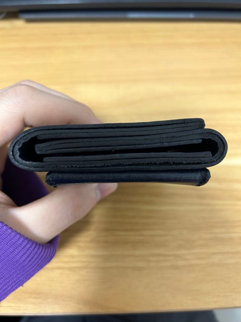 Hender scheme trifold wallet navy 極美品