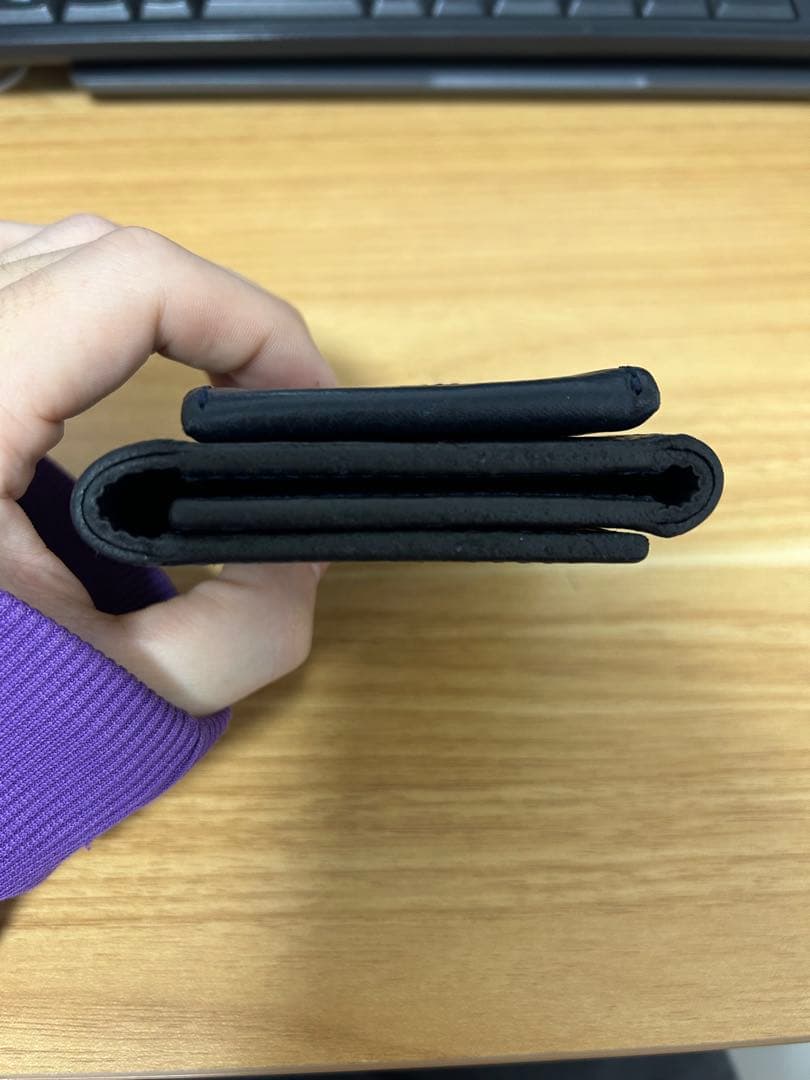 Hender scheme trifold wallet navy 極美品