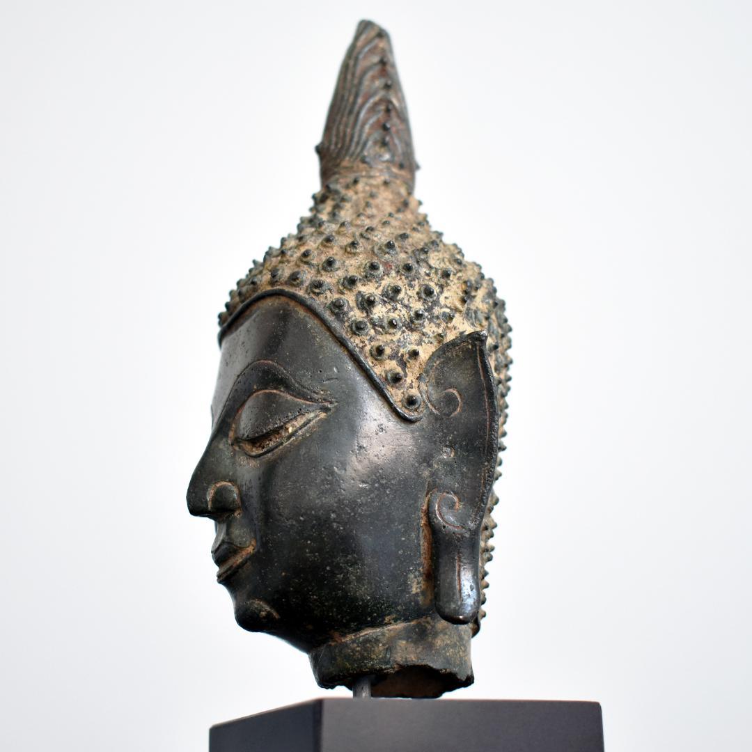 煙水晶さま専用 タイ北部ラーンナー美術チェンセン・ファン青銅仏像頭部