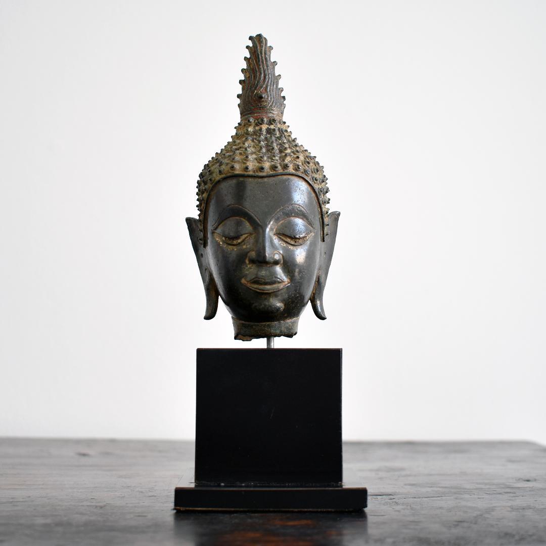 煙水晶さま専用 タイ北部ラーンナー美術チェンセン・ファン青銅仏像頭部