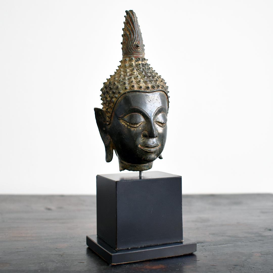 煙水晶さま専用 タイ北部ラーンナー美術チェンセン・ファン青銅仏像頭部