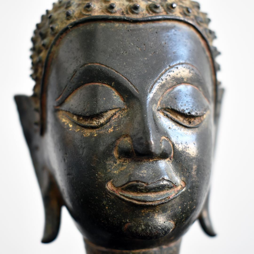 煙水晶さま専用 タイ北部ラーンナー美術チェンセン・ファン青銅仏像頭部