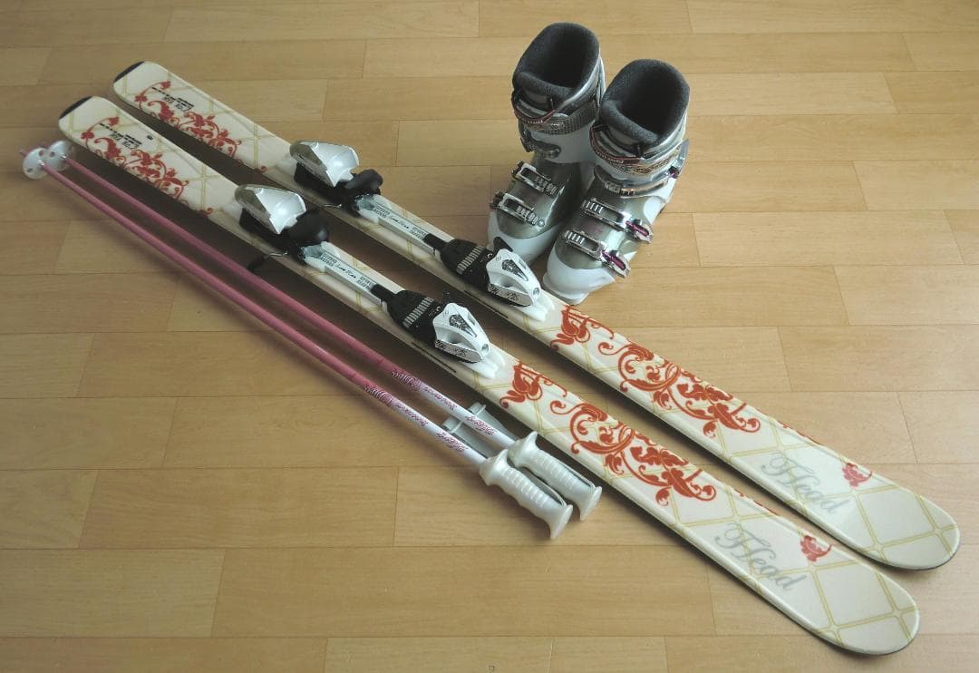 ■■送料無料■HEAD■女性用スキーフルセット■板149靴24.5■メンテ付■■