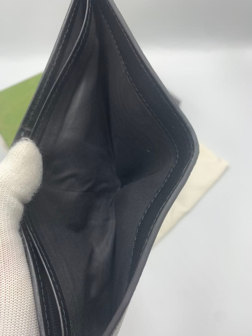 GUCCI 二つ折り財布　キングスネーク　ベージュ系　GGスプリーム