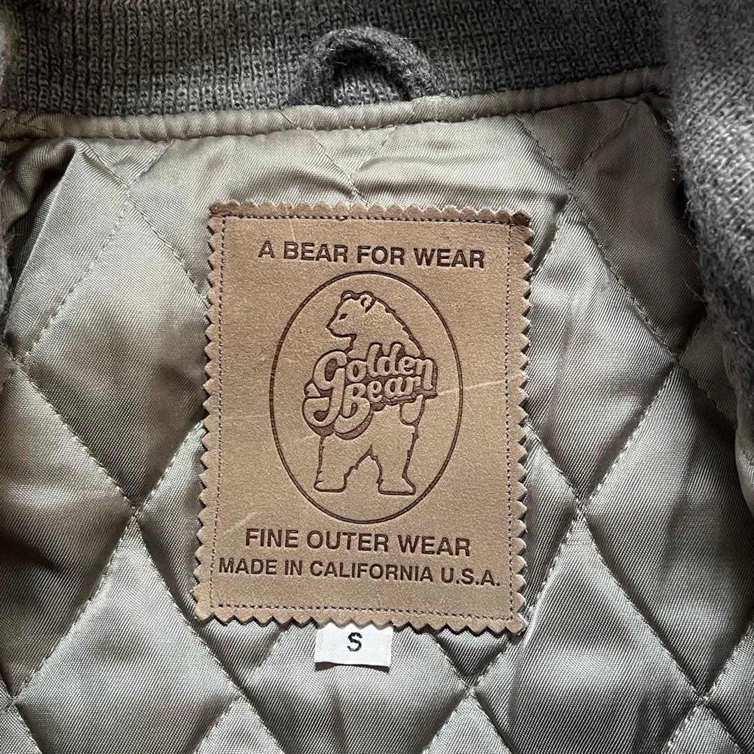 80s 90s Golden Bear スタジャン グレー