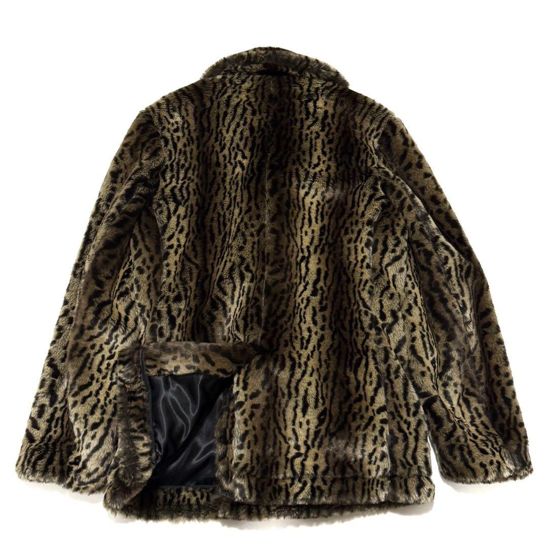 【極美品】 Schott 100周年 限定 フェイクファー 豹柄 Pコート 総柄