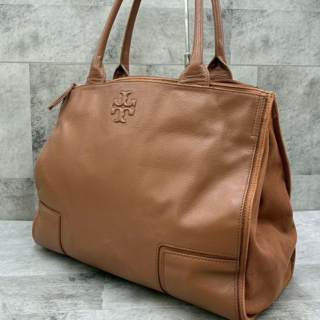 極美品 トリーバーチ マックグロー トートバッグ マザーバッグ デカロゴ 肩掛け