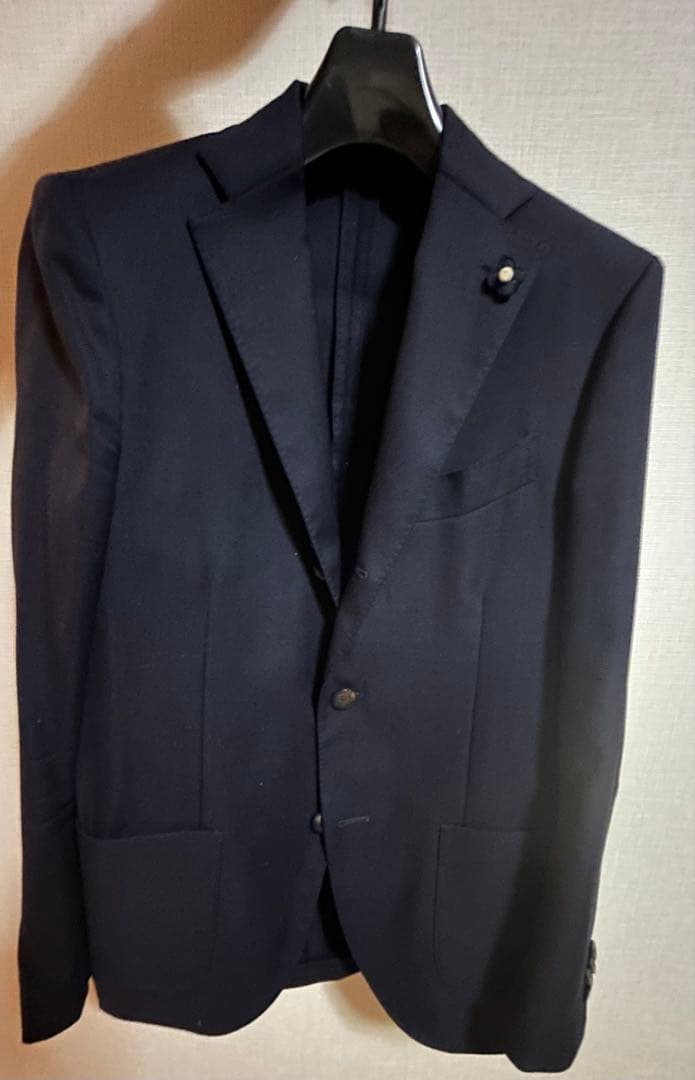 【サム】LARDINI 濃紺 テーラードジャケット 44