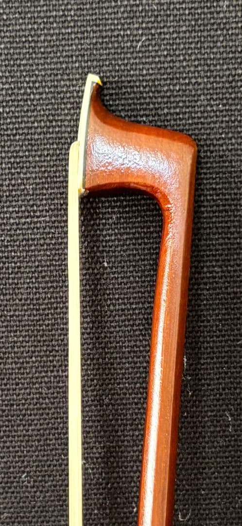 木製バイオリン弓 アバロンインレイ付き