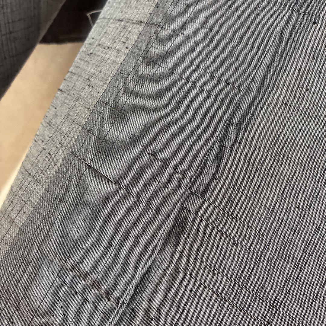 〈着物のみ〉小紋　着物　紬　トールサイズ　しつけ付き　粋　凛とした美　G9