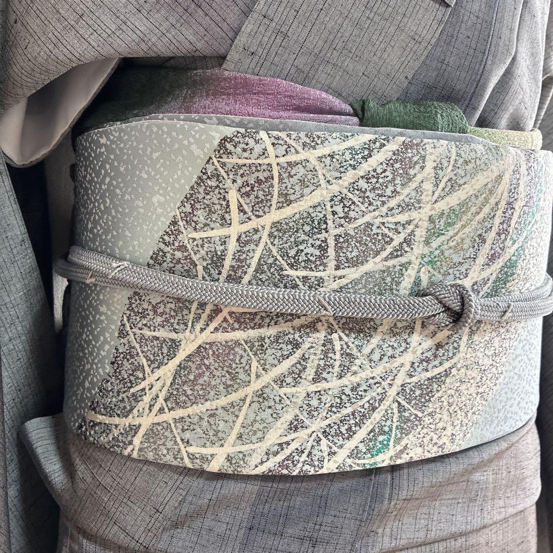 〈着物のみ〉小紋　着物　紬　トールサイズ　しつけ付き　粋　凛とした美　G9