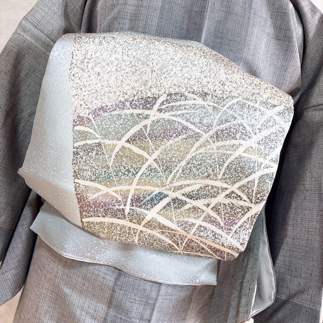 〈着物のみ〉小紋　着物　紬　トールサイズ　しつけ付き　粋　凛とした美　G9